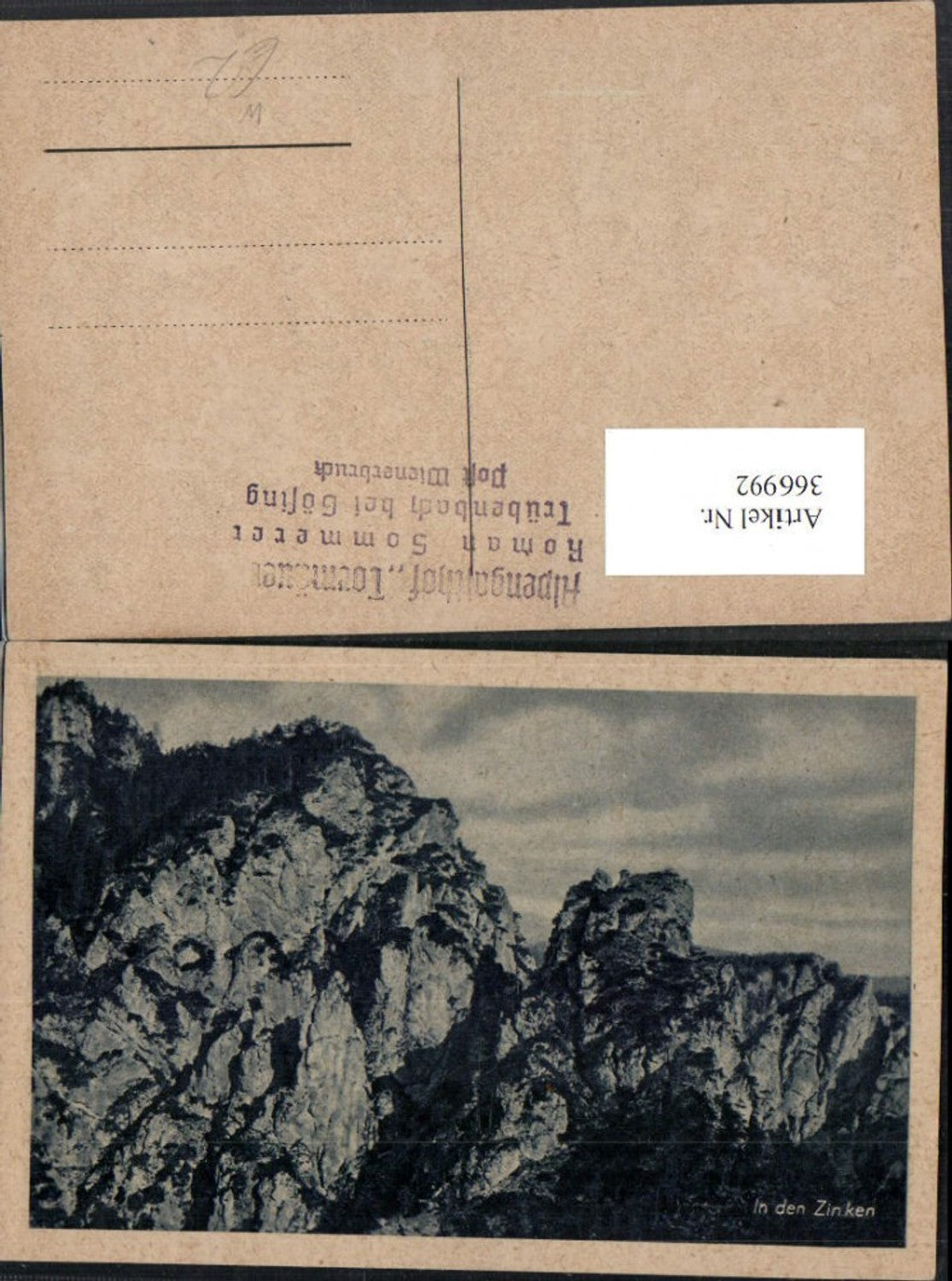 366992,In den Zinken b. Trübenbach Gösing Wienerbruck