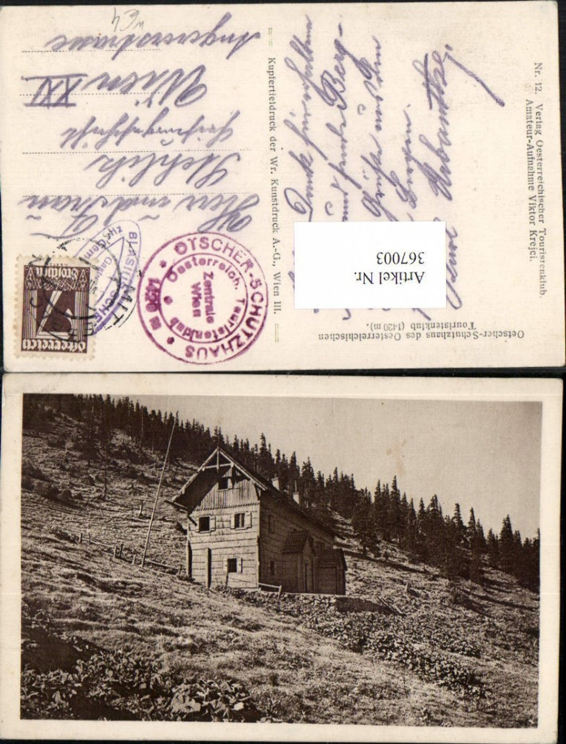 367003,Ötscher Schutzhaus Berghütte b. Lackenhof