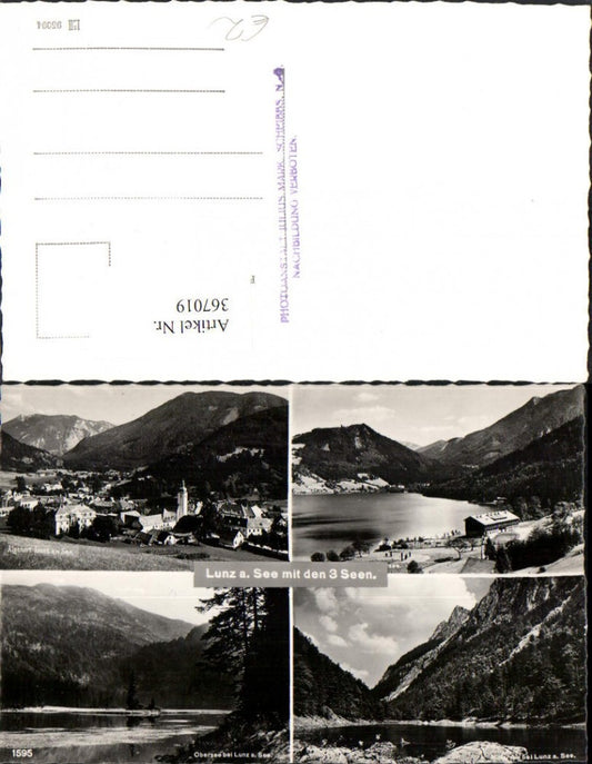 367019,Lunz am See Totale Obersee Mittersee Seen Mehrbildkarte