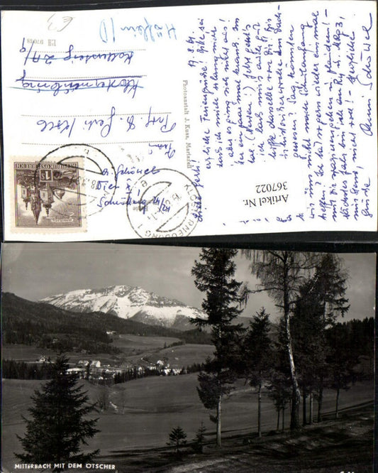 367022,Mitterbach Teilansicht m. Ötscher Bergkulisse