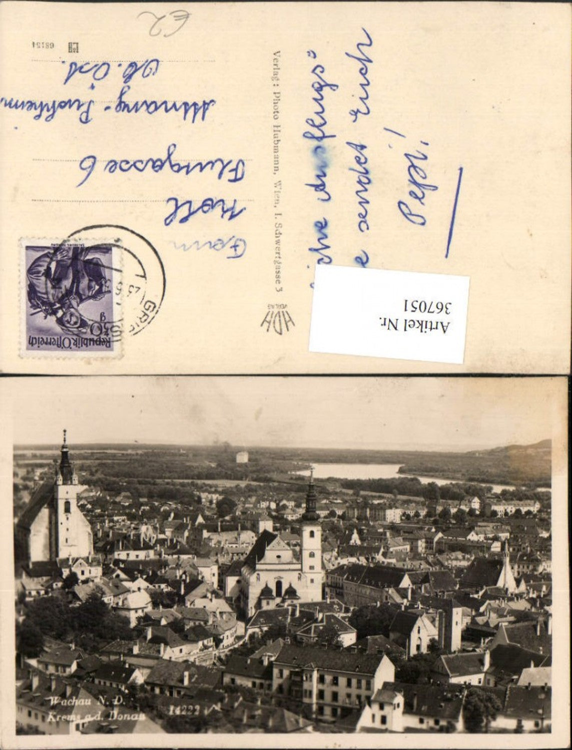 367051,Krems an d. Donau Wachau Totale Kirchen pub Foto Hubmann 14222