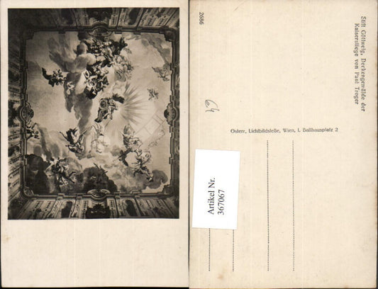 367067,Stift Göttweig Deckengemälde der Kaiserstiege von Paul Troger