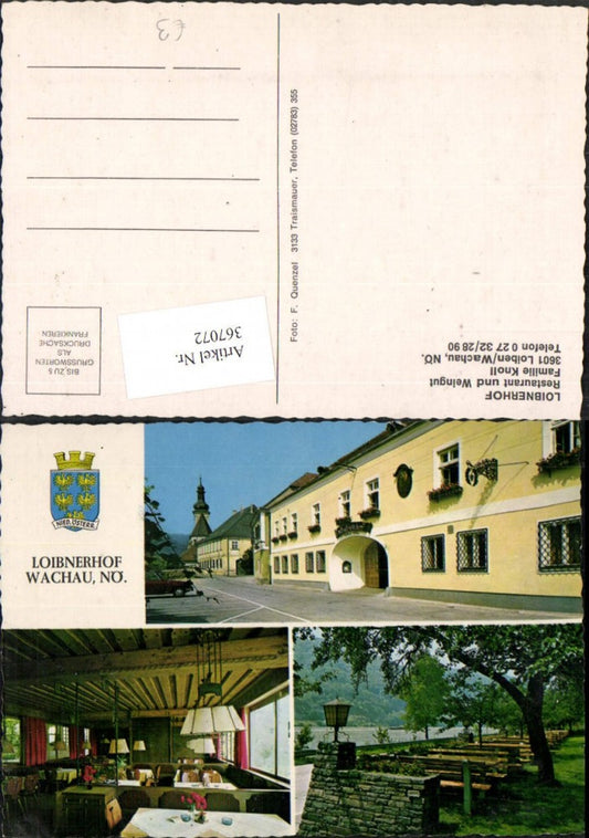 367072,Loiben in d. Wachau Loibnerhof Restaurant Weingut Mehrbildkarte