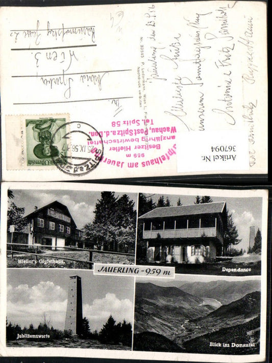 367094,Jauerling b. Spitz an d. Donau Warte Turm Gipfelhaus Dependance Mehrbildkarte