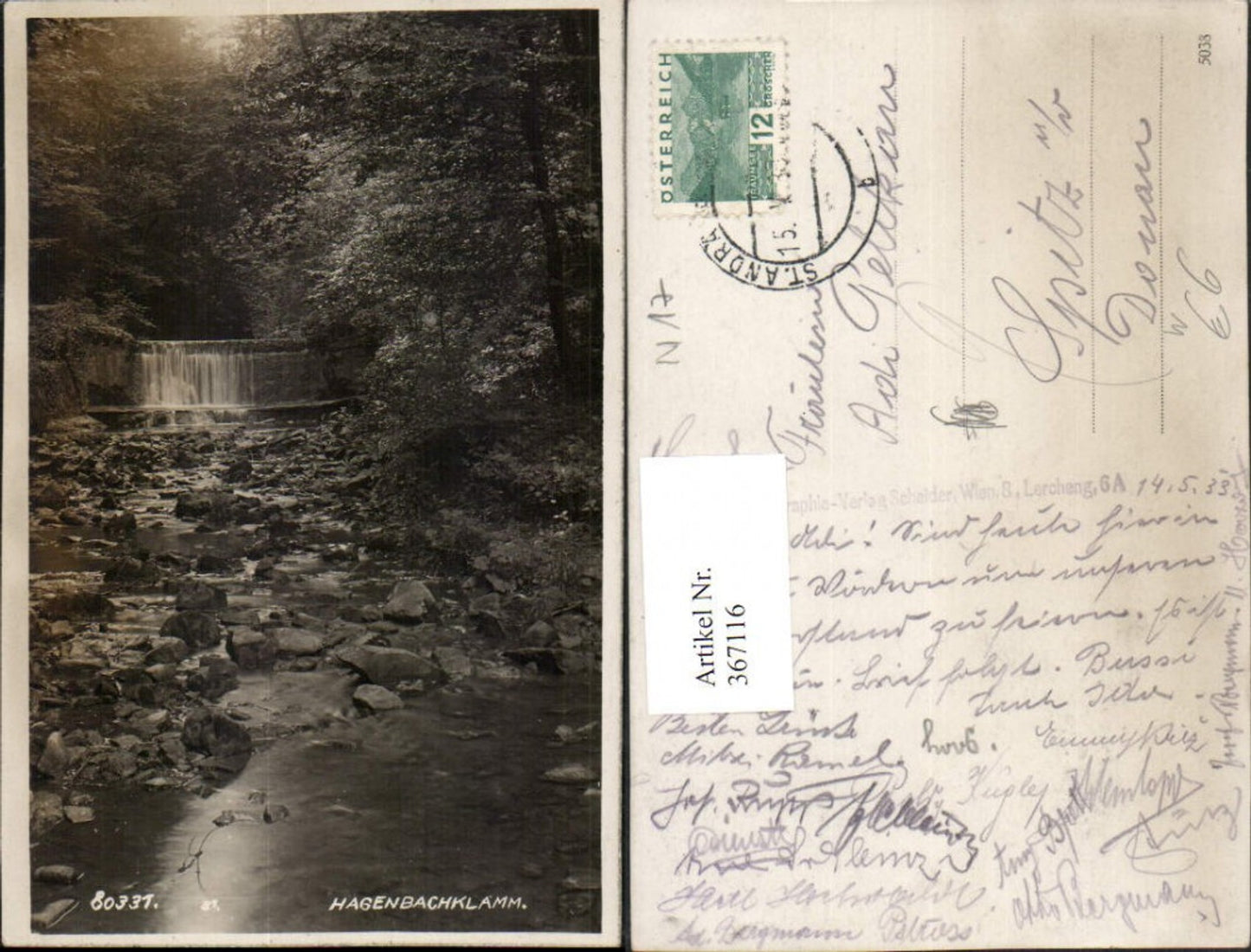 367116,Hagenbachklamm b. St. Andrä-Wördern Wasserfall