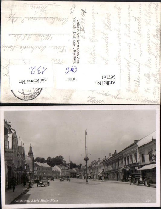 367161,Amstetten Hauptplatz Straßenansicht Geschäfte Apotheke