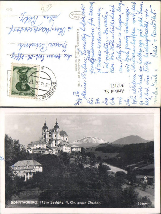 367171,Sonntagberg Basilika Kirche geg. Ötscher