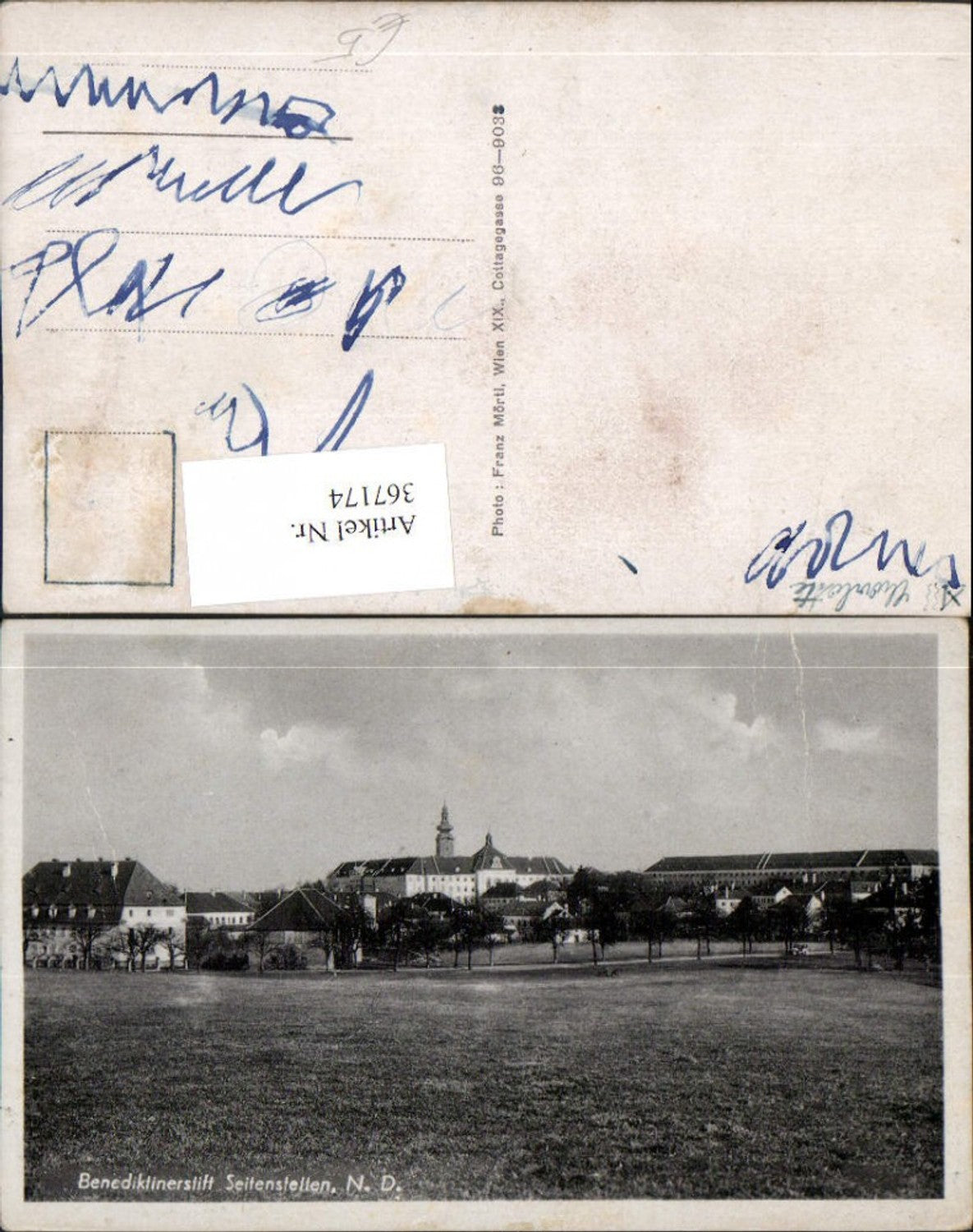 367174,Seitenstetten Teilansicht m. Benediktinerstift Stift