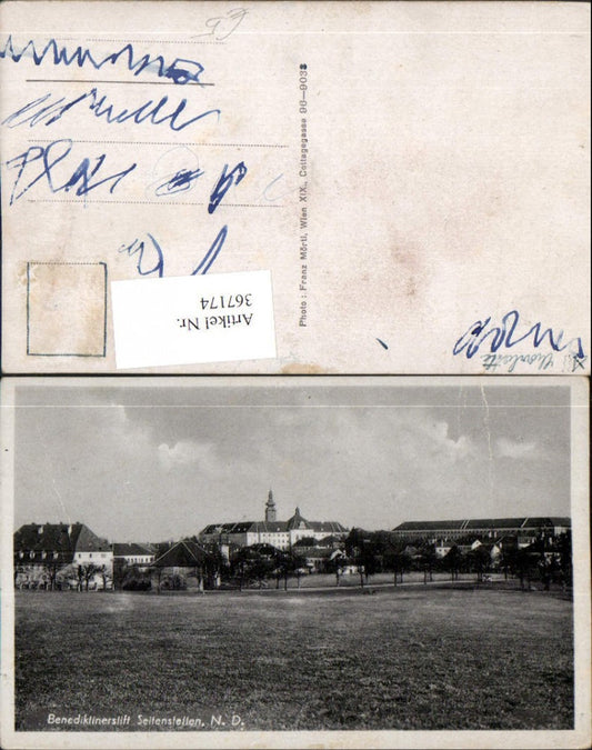 367174,Seitenstetten Teilansicht m. Benediktinerstift Stift