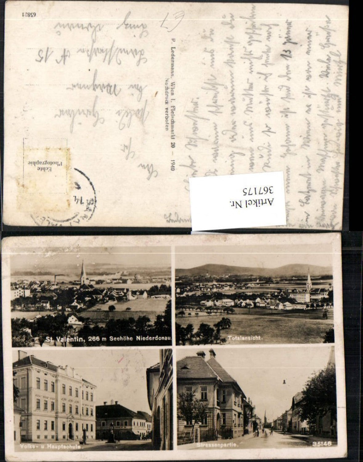 367175,St. Valentin Totale Volks- und Hauptschule Straßenansicht Mehrbildkarte