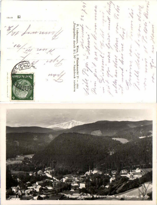 65858,Sommerfrische Weissenbach a.d. Triesting 1941 Bahnpost
