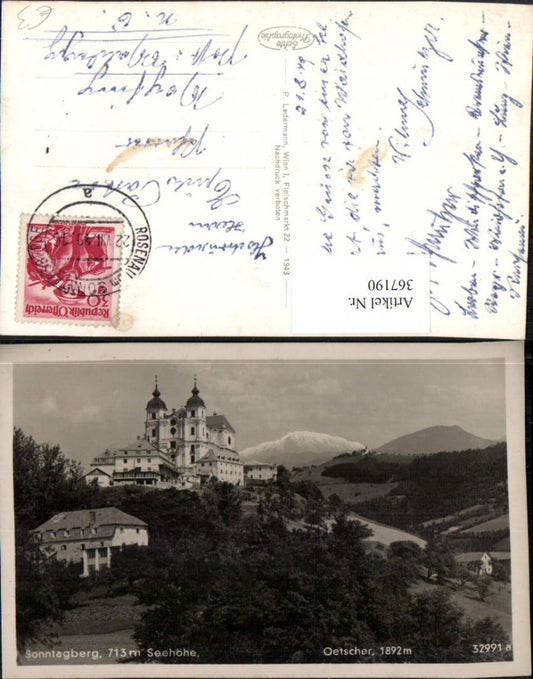 367190,Sonntagberg Basilika Kirche geg. Ötscher