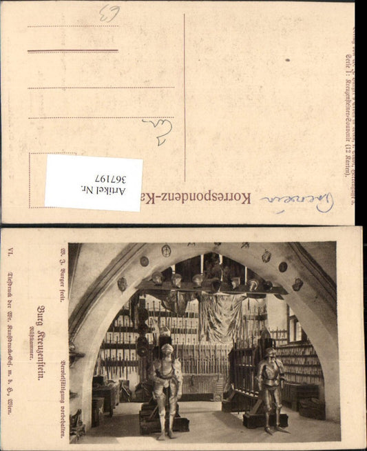 367197,Burg Kreuzenstein b. Leobendorf Rüstkammer Ritter Rüstungen
