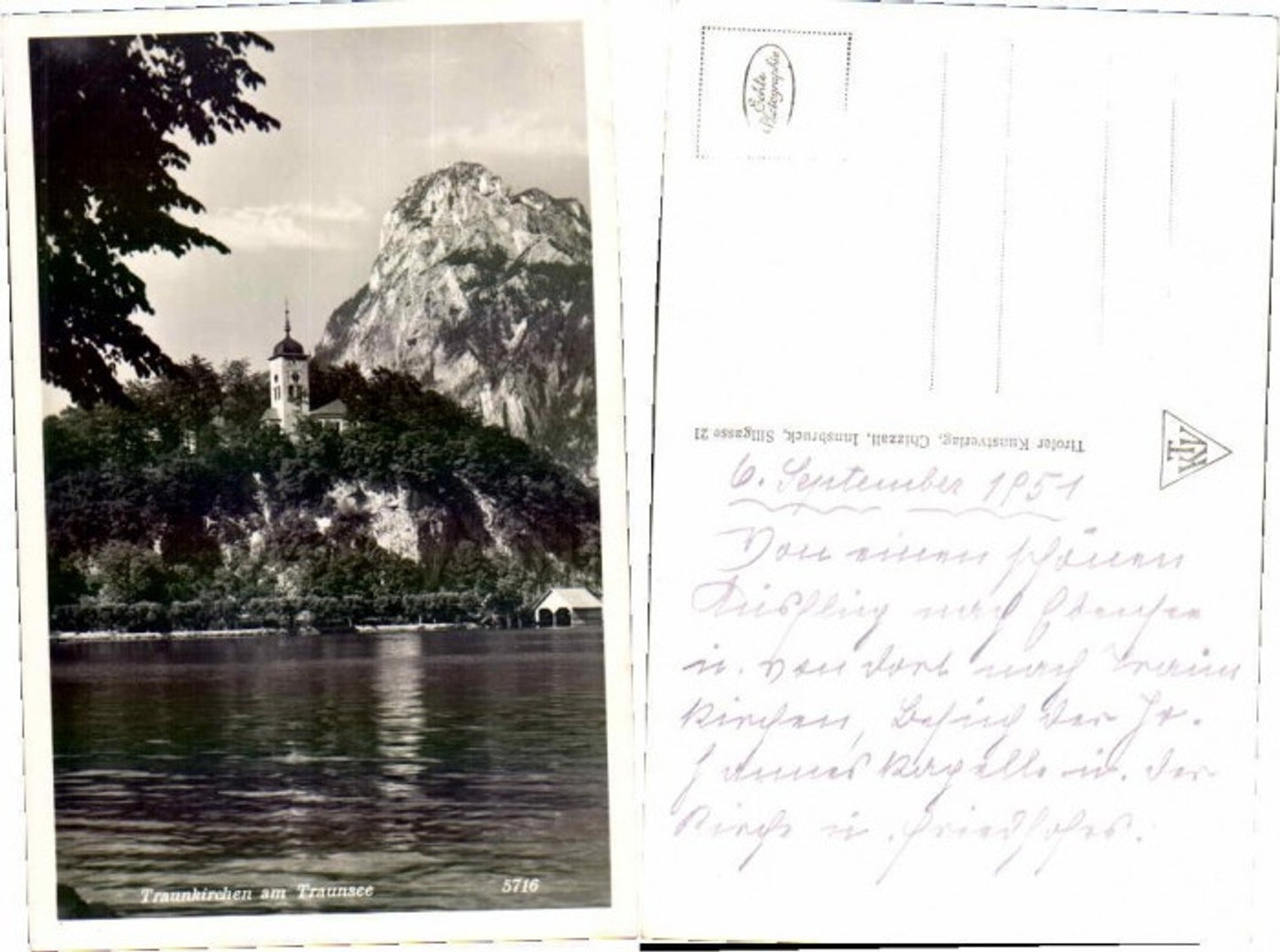 65920,Traunkirchen am Traunsee Rare AK 1950