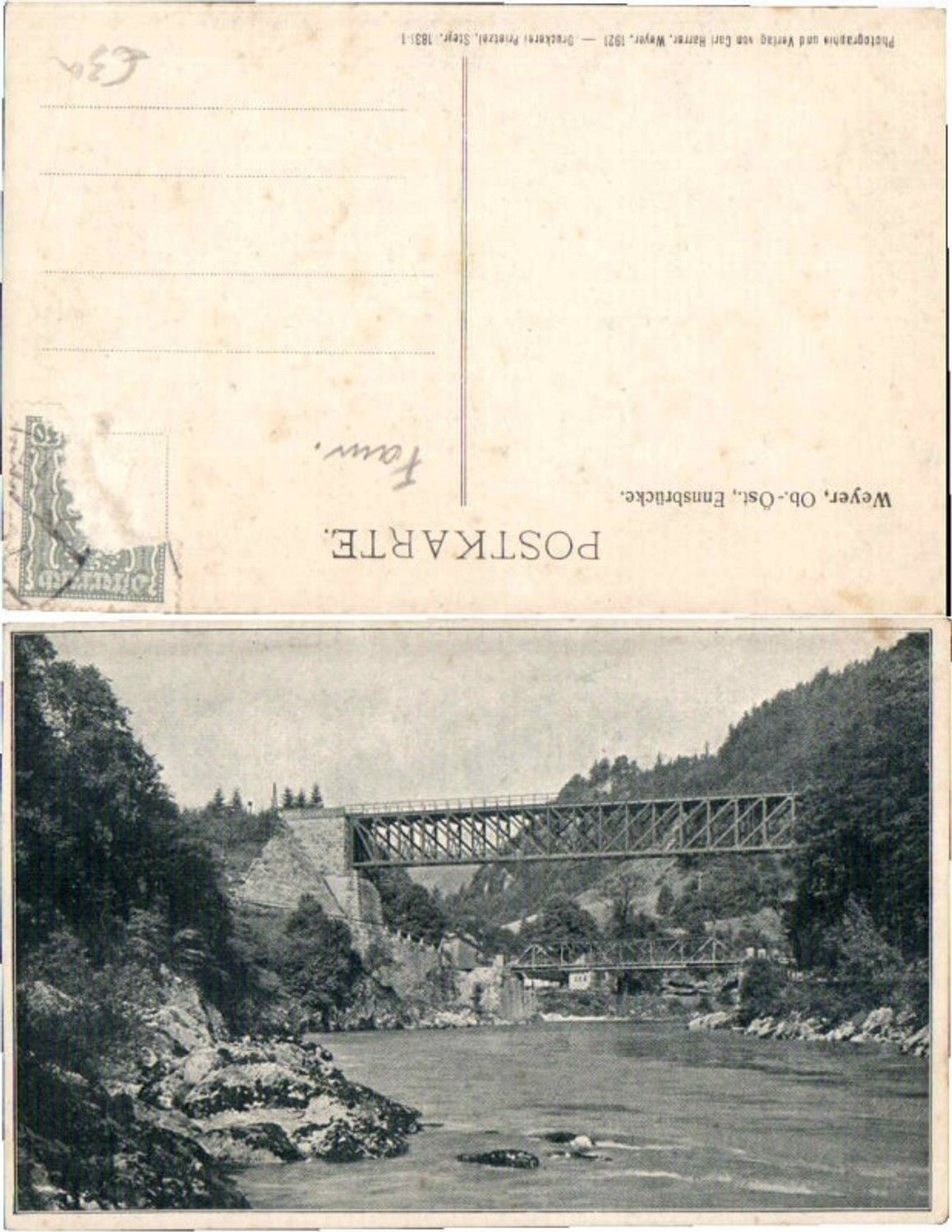 65960,Weyer a.d. Enns Brücke 1921