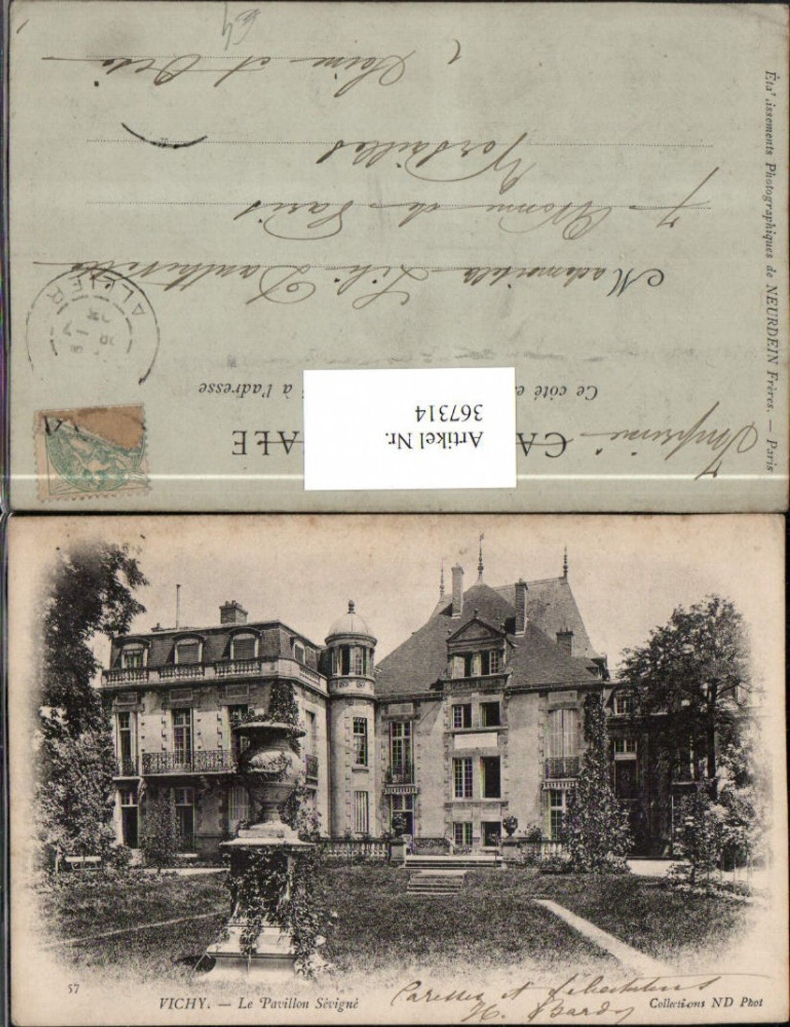 367314,Auvergne Allier Vichy Le Pavillon Sevigne