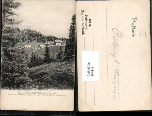 367448,Sonnwendstein b. Maria Schutz Friedrich-Schüler-Alpenhaus