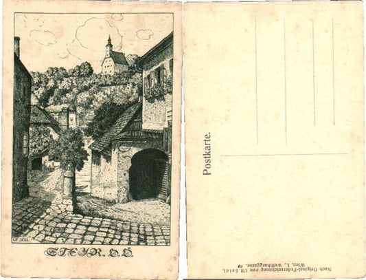 66158, Steyr Artist postcard Ulf Seidl signed.
