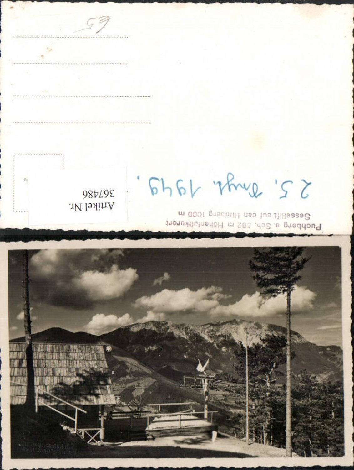 367486,Puchberg am Schneeberg Sessellift auf den Himberg Bergkulisse