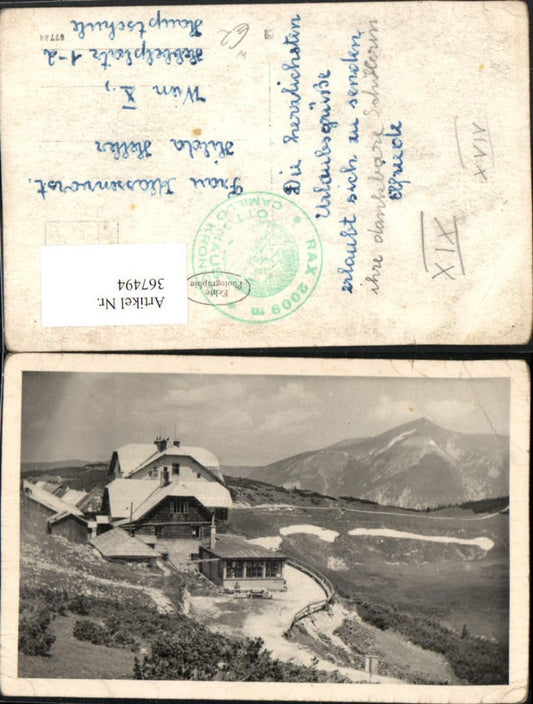 367494,Ottohaus Berghütte b. Reichenau an d. Rax Bergkulisse