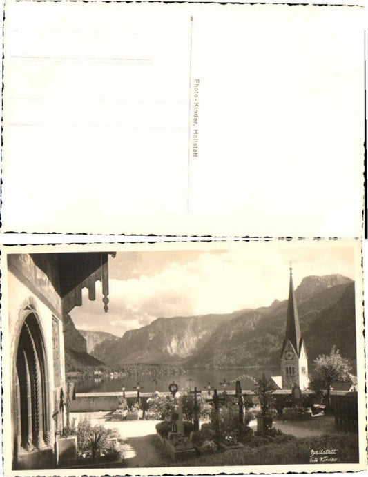 66177,Fotokarte Hallstatt Friedhof 1935