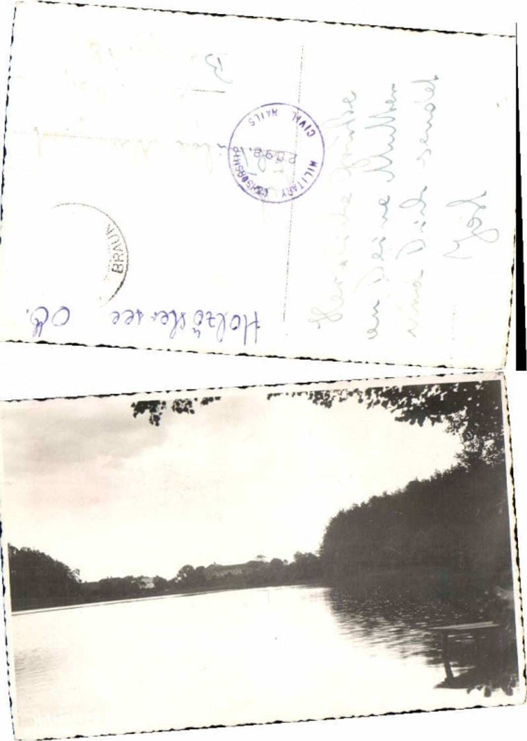 66192,Fotokarte Holzöster Holzöstersee Zensurstempel
