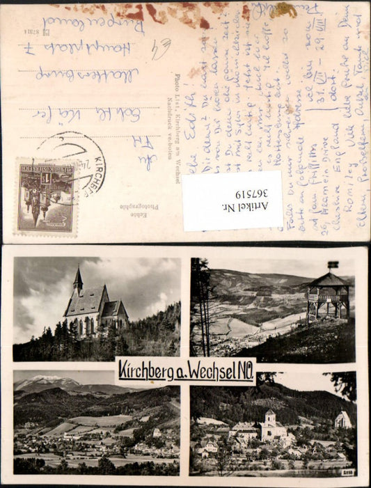 367519,Kirchberg am Wechsel Totale Kirche Mehrbildkarte