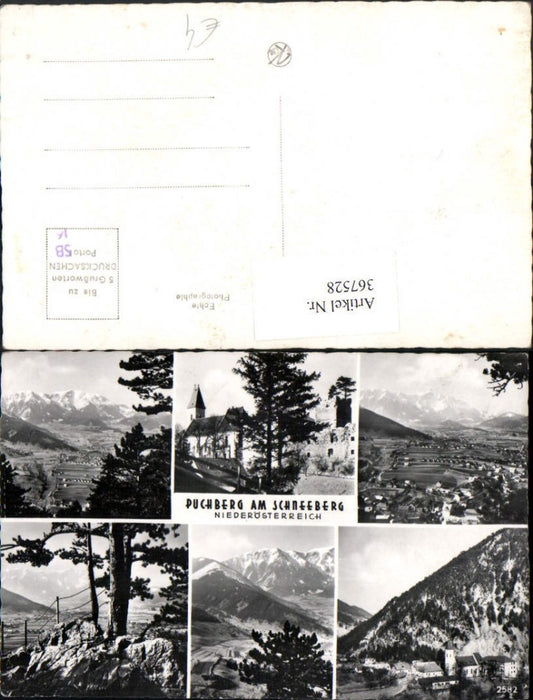 367528,Puchberg am Schneeberg Totale Kirche Mehrbildkarte