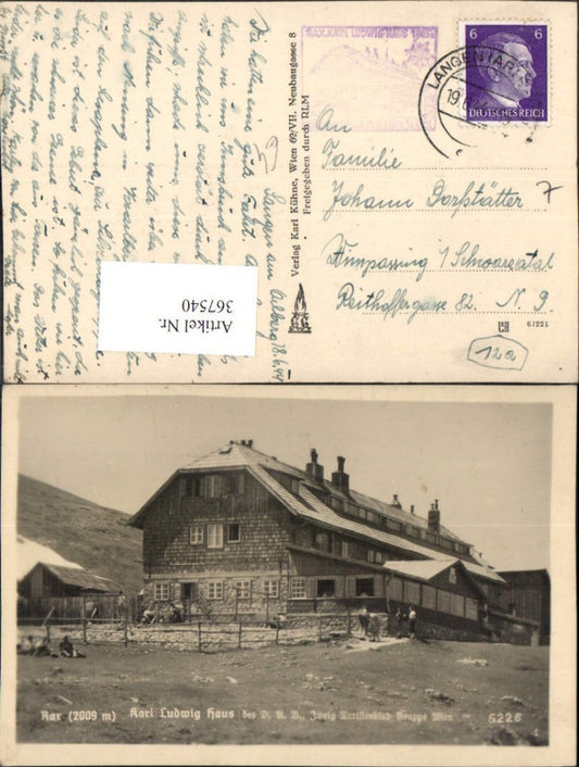 367540,Rax Karl Ludwig-Haus Berghütte b. Prein