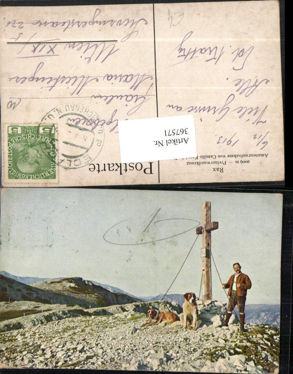 367571,Rax Raxplateau Preinerwandkreuz b. Prein Hunde Bernhardiner