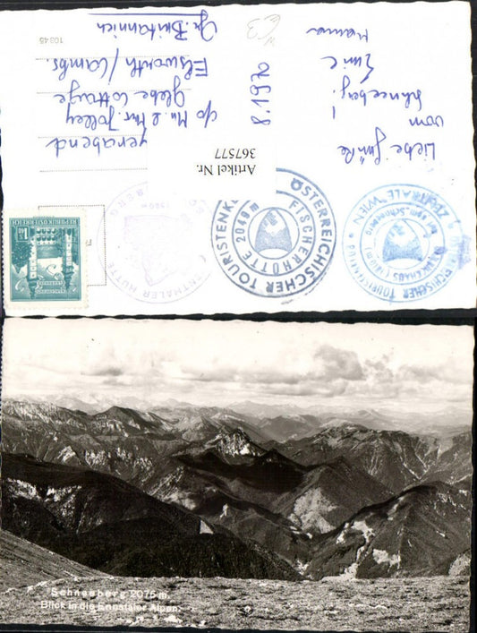 367577,Schneeberg b. Puchberg Blick in die Ennstaler Alpen Bergkulisse