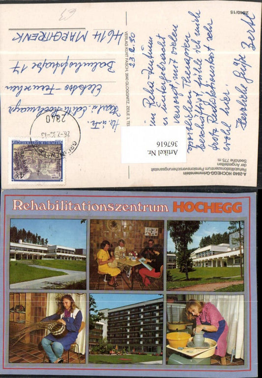 367616,Hochegg Grimmenstein Rehabilitationszentrum Töpfern Mehrbildkarte