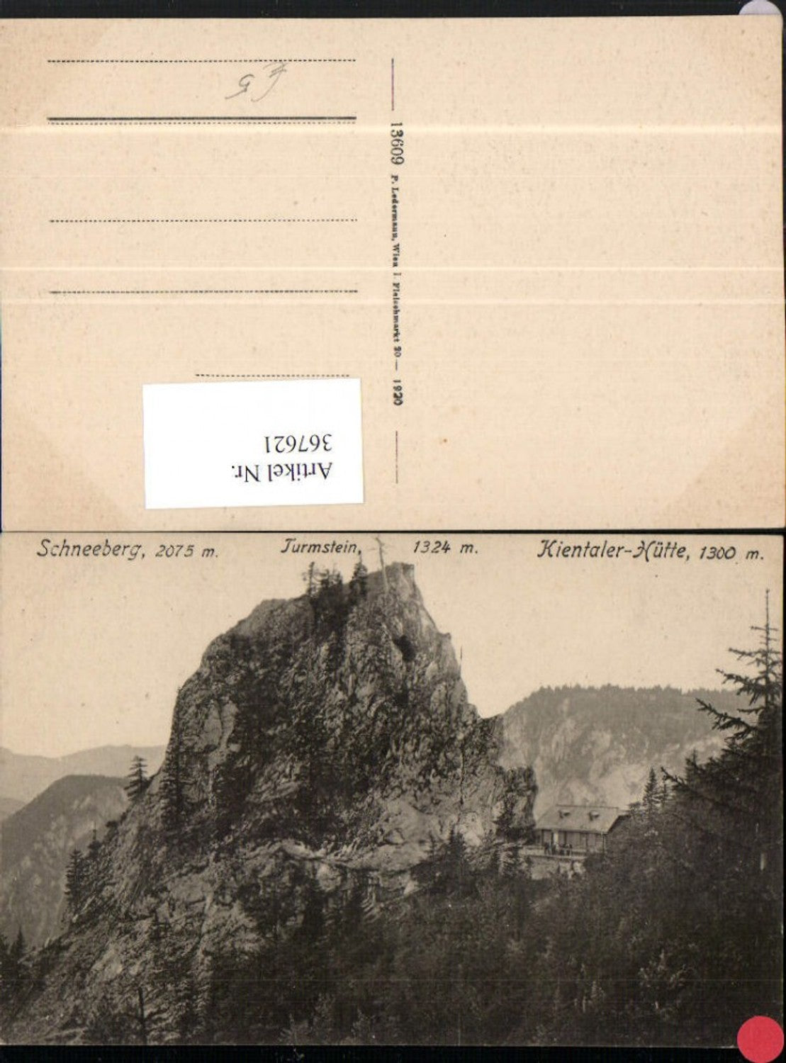 367621,Kientaler-Hütte Berghütte b. Kaiserbrunn Reichenau m. Turmstein u. Schneeberg