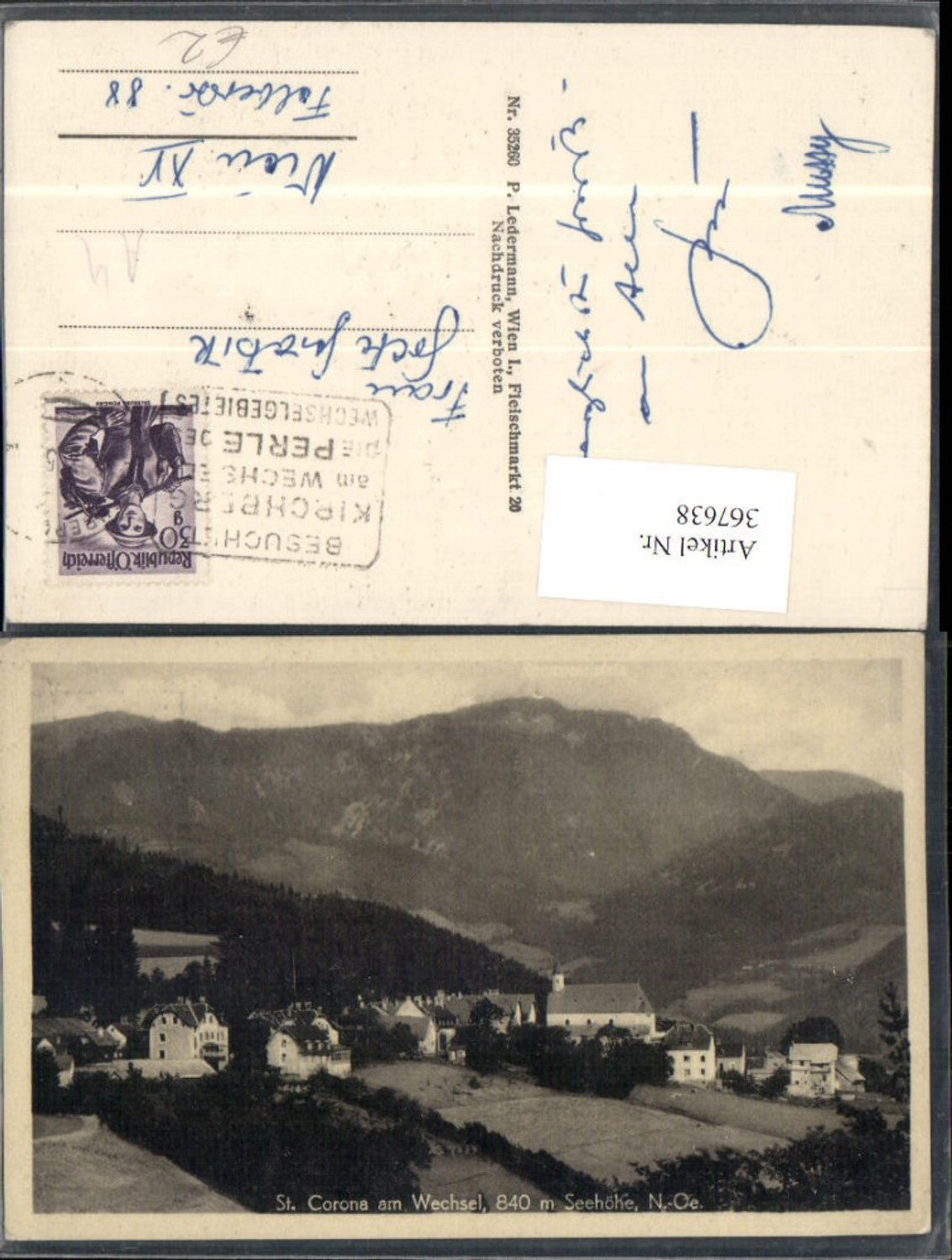 367638,St. Corona am Wechsel Totale Bergkulisse