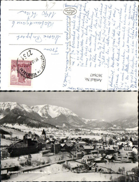 367647,Puchberg am Schneeberg Totale Bergkulisse Winterbild