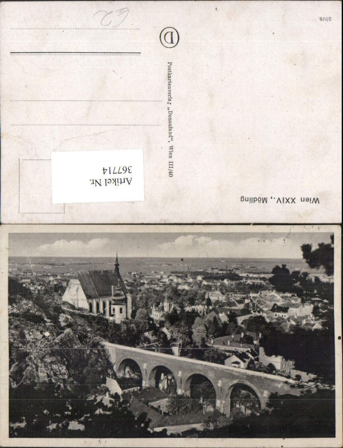 367714,Mödling Totale Kirche Aquädukt Brücke