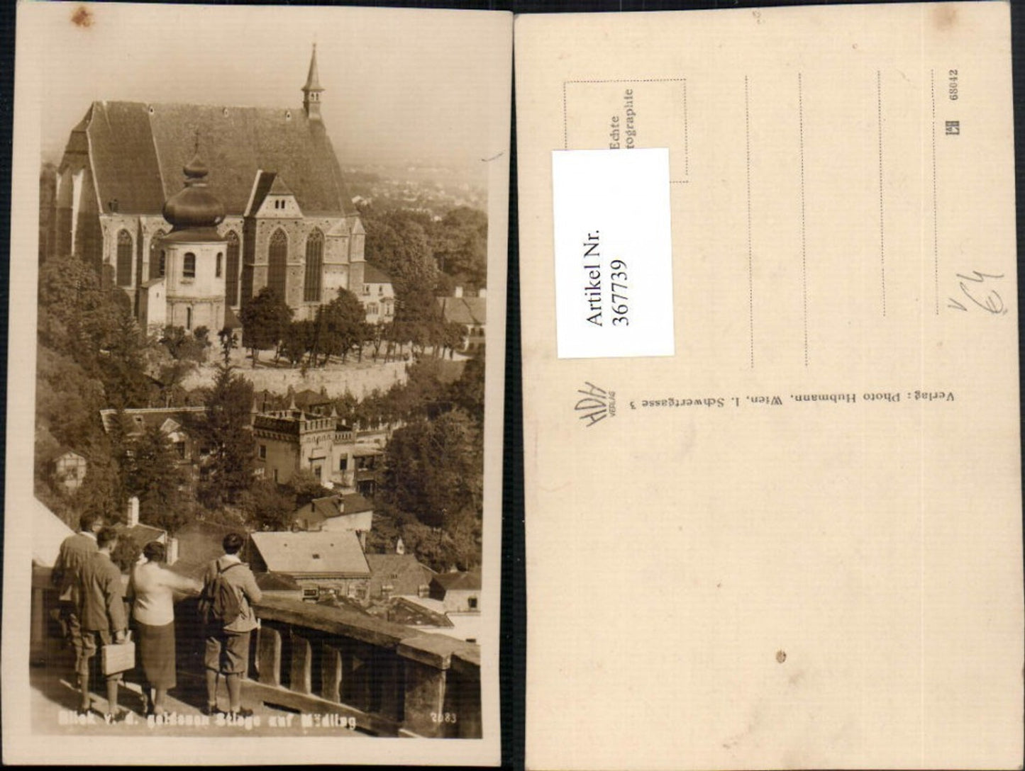 367739,Mödling Kirche Blick von d. Goldenen Stiege pub Foto Hubmann 2083