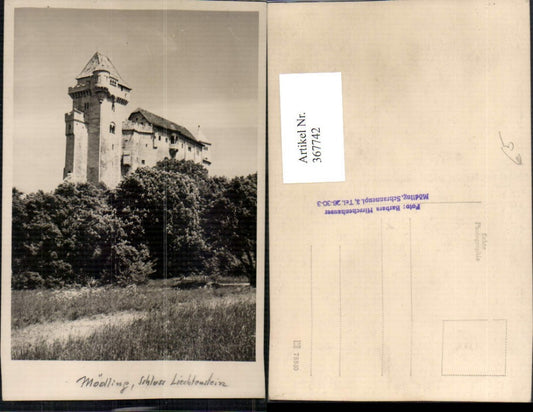 367742,Foto AK Mödling Schloss Burg Liechtenstein