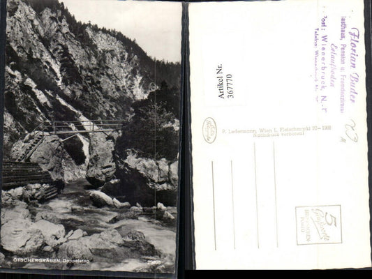 367770,Ötschergräben b. Mitterbach Doppelsteg Brücke