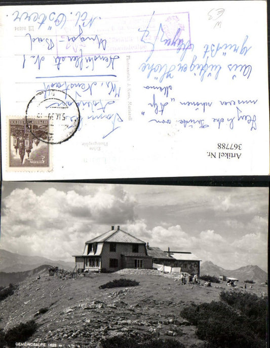 367788,Gemeindealpe b. Mitterbach Terzerhaus Berghütte
