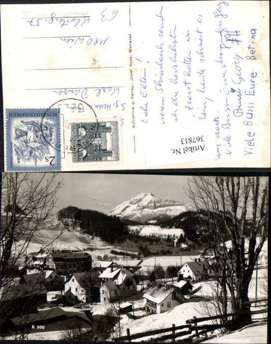 367813,Wienerbruck Teilansicht Bergkulisse Winterbild