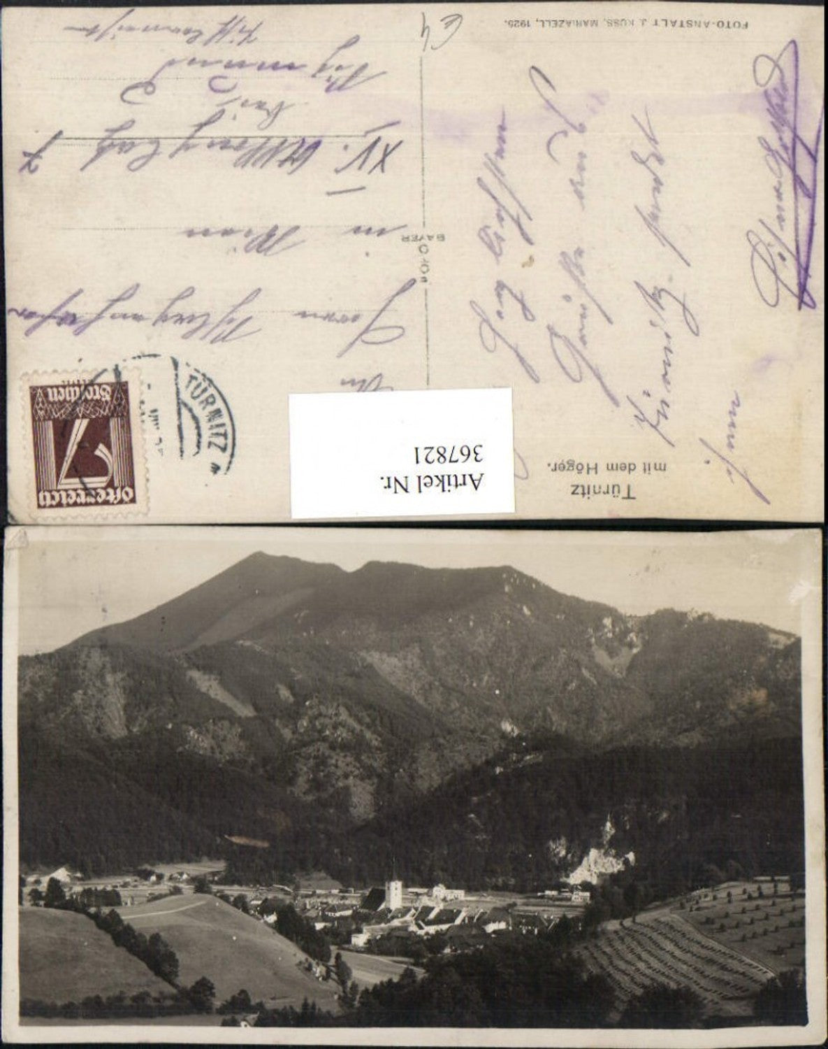 367821,Türnitz Totale m. Höger Bergkulisse