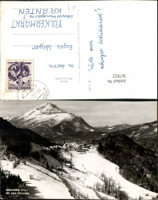 367822,Annaberg Totale m. Ötscher Bergkulisse Winterbild
