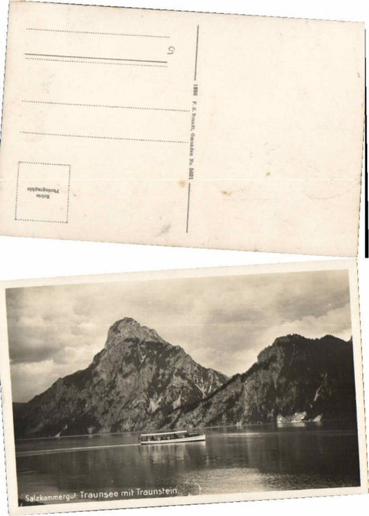 66524, Traunsee m Traunstein and Boot Gmunden pub Brandt 5021