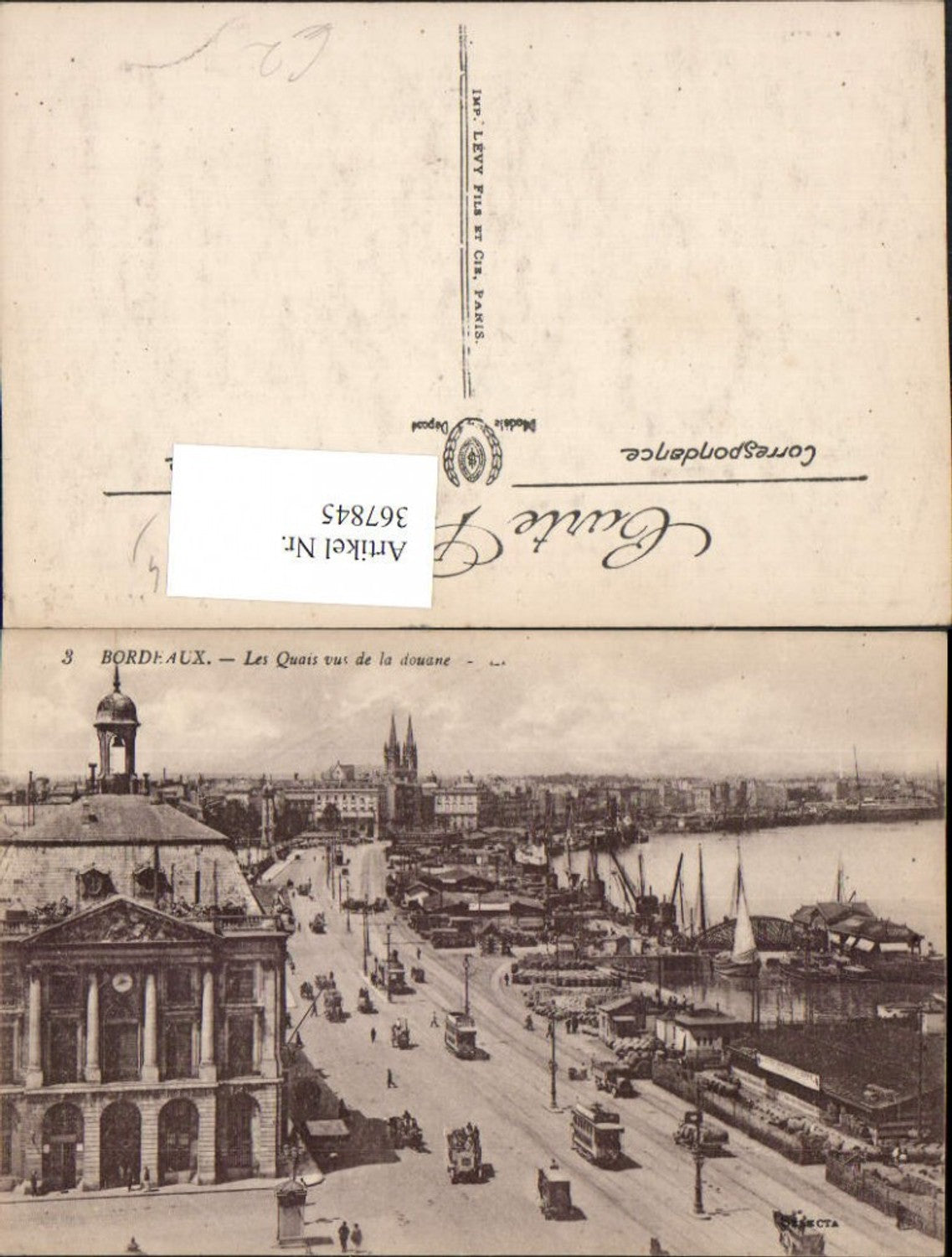 367845,Aquitanien Gironde Bordeaux Teilansicht Les Quais vus de la douane Hafen