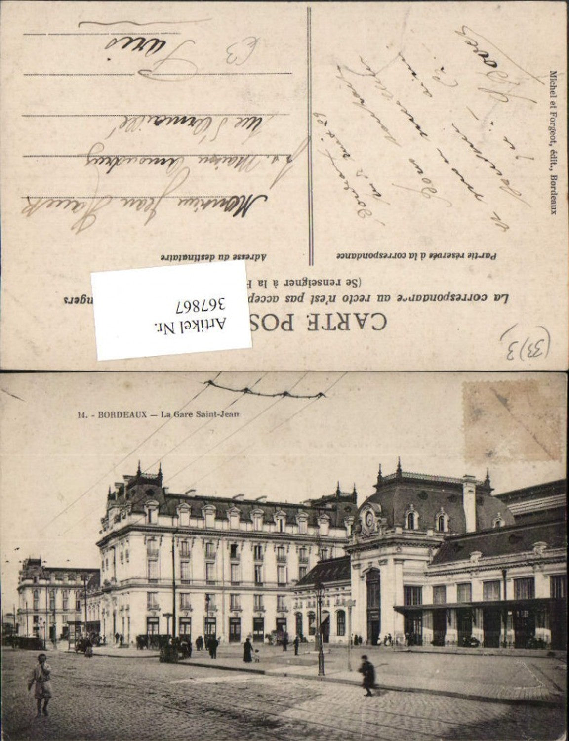 367867,Aquitanien Gironde Bordeaux La Gare Saint-Jean Bahnhof