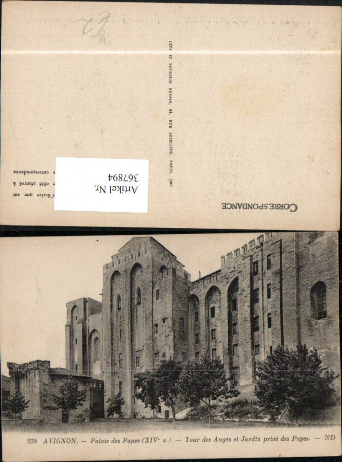 367894,Provence-Alpes-Cote-Azur Vaucluse Avignon Palais des Papes Tour des Anges et Jardin