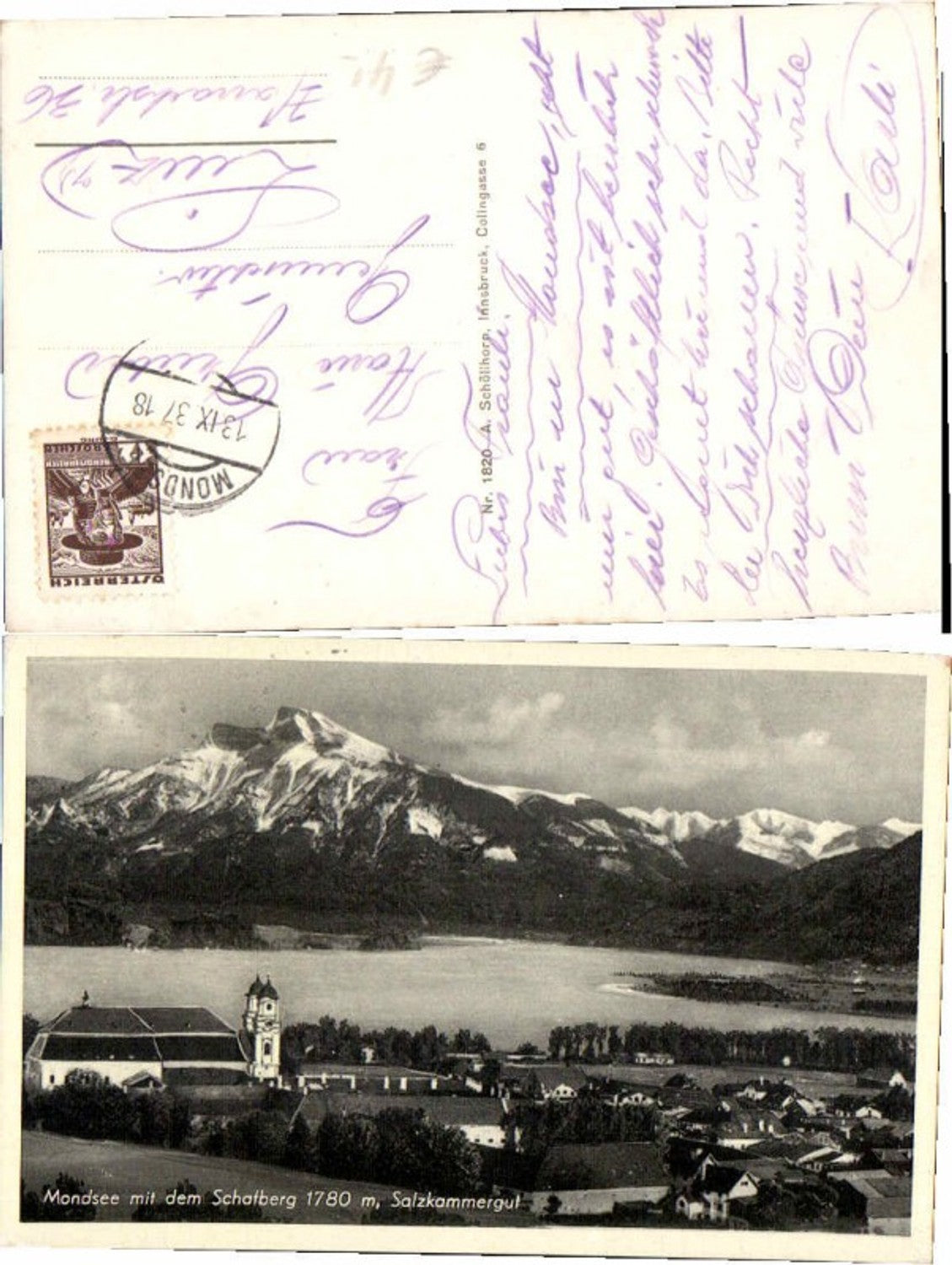 66594,Mondsee m Schafberg 1937