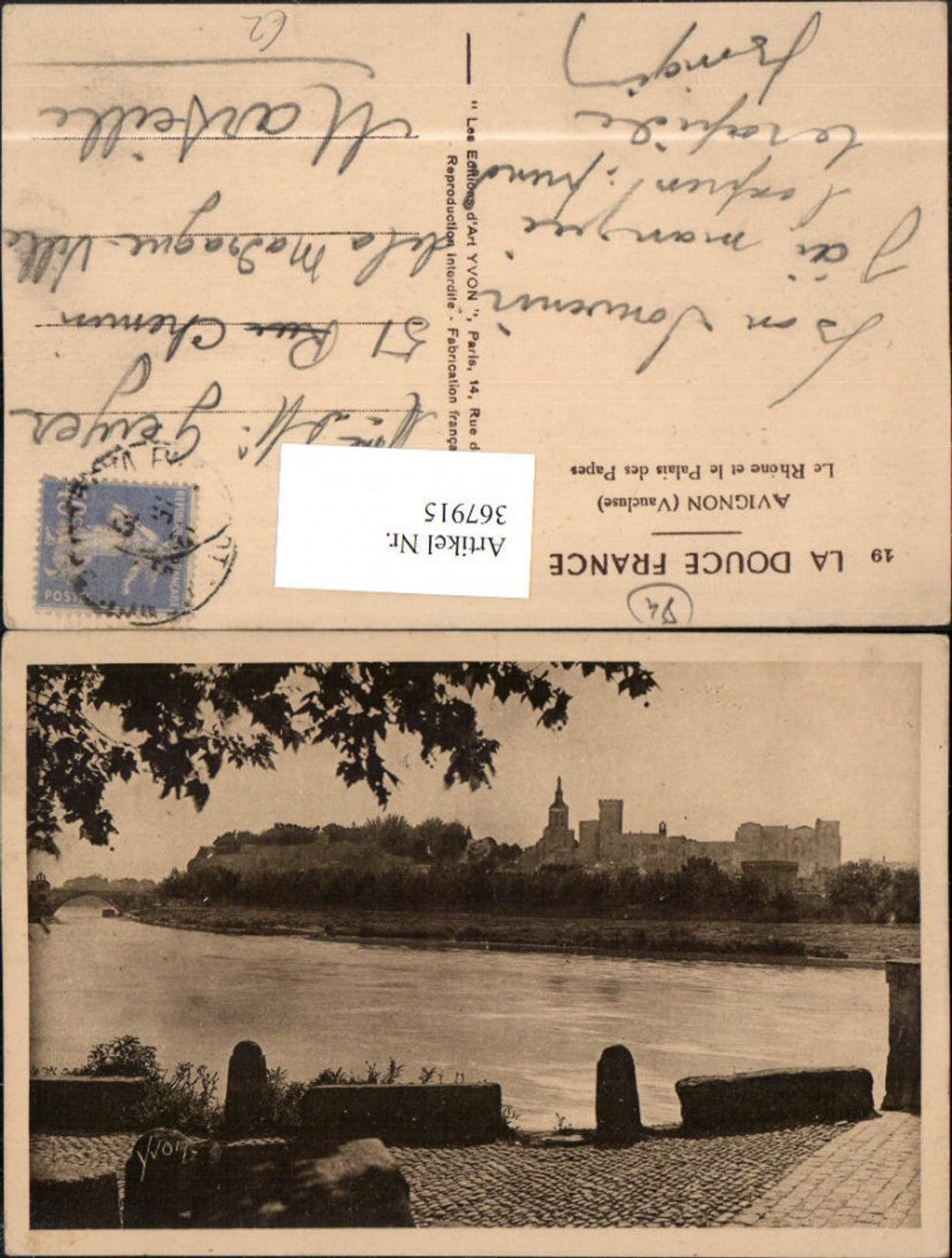 367915,Provence-Alpes-Cote-Azur Vaucluse Avignon Le Rhone et Palais des Papes Fluss