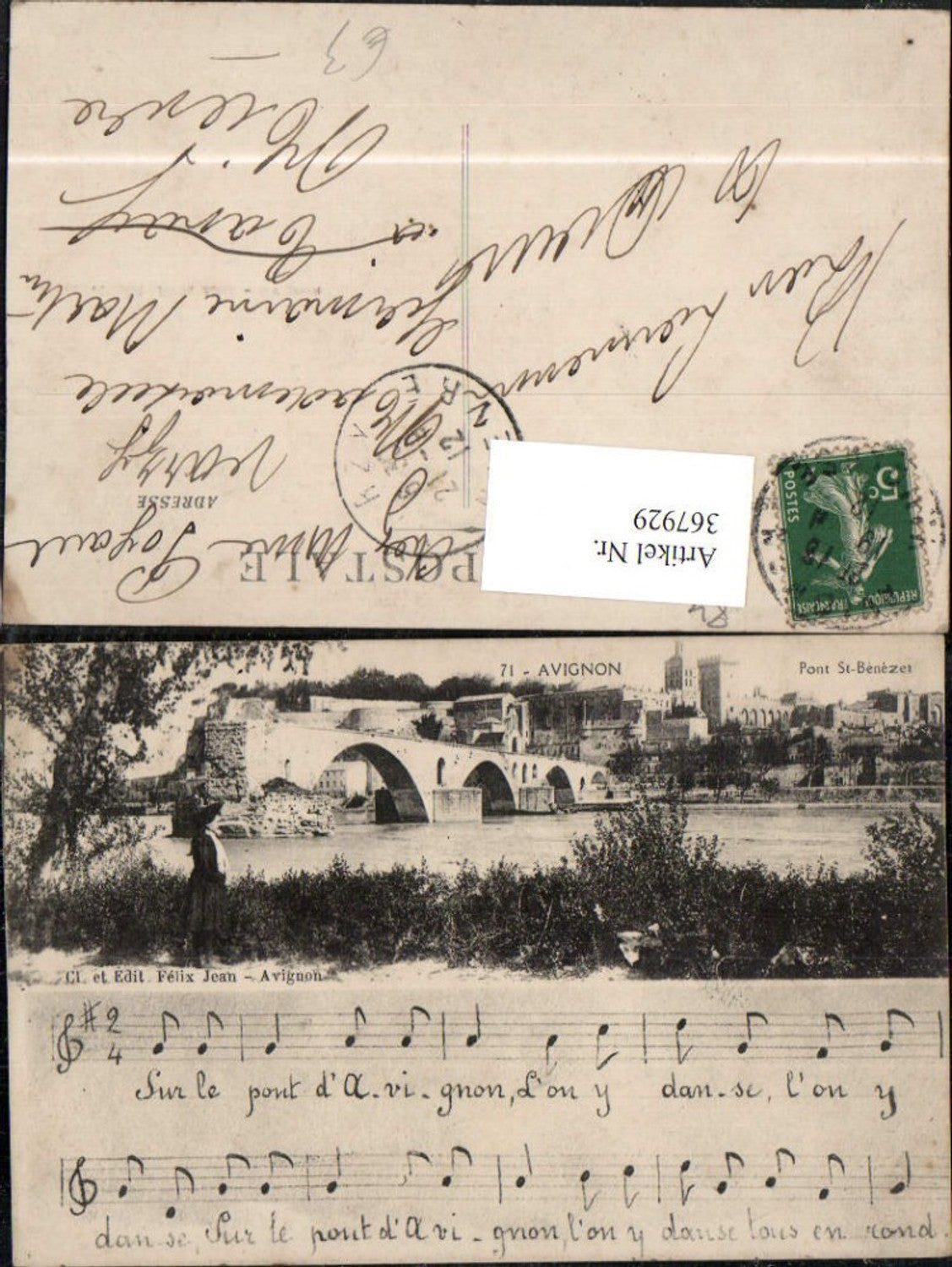 367929,Provence-Alpes-Cote-Azur Vaucluse Avignon Pont St-Benezet Brücke Liedzeile